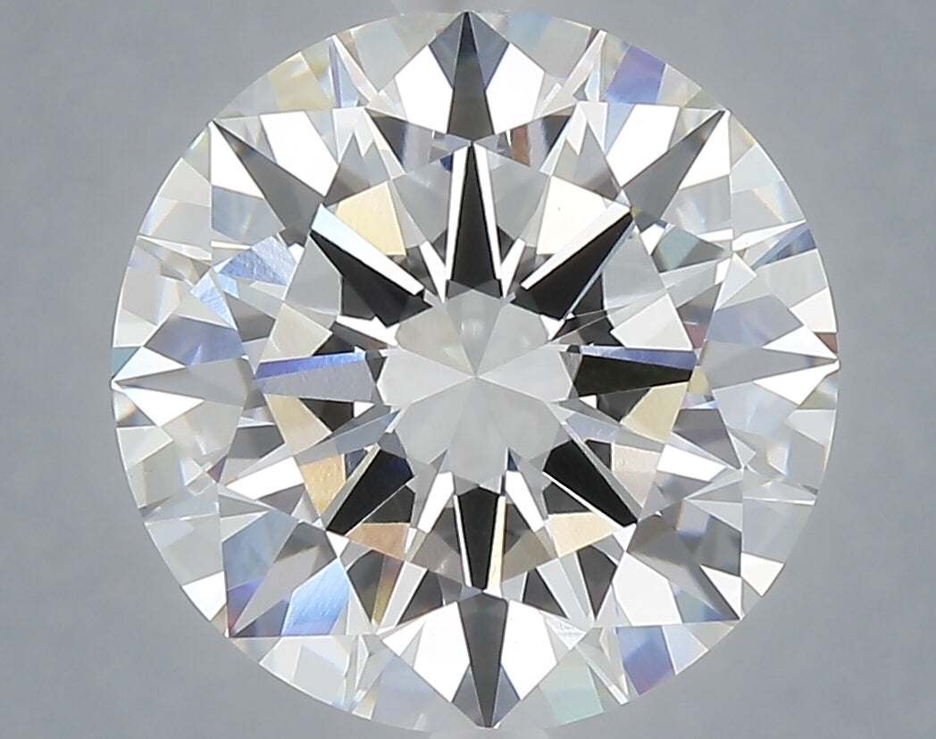 6.06 carat round lab grown diamond F color VVS2 clarity