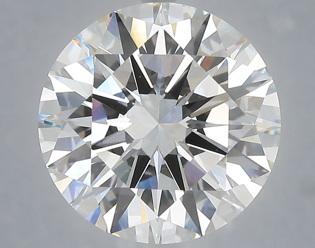 6.01 carat round lab grown diamond F color VVS2 clarity