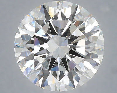 6.01 carat round lab grown diamond F color VVS2 clarity
