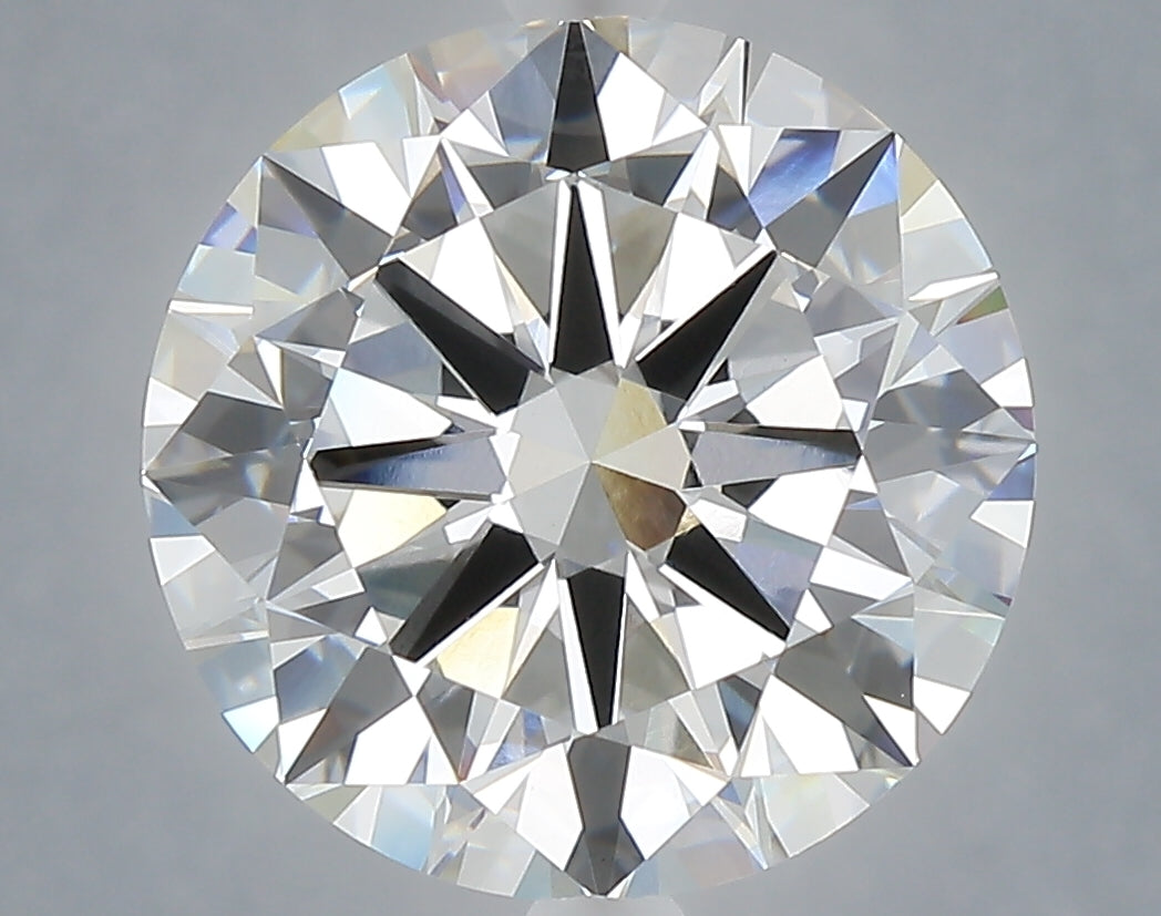 6.02 carat round lab grown diamond F color VVS2 clarity