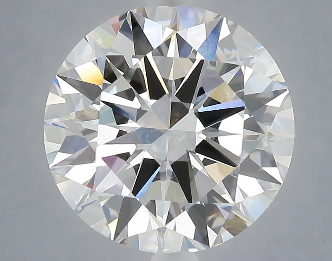 6.01 carat round lab grown diamond F color VVS2 clarity