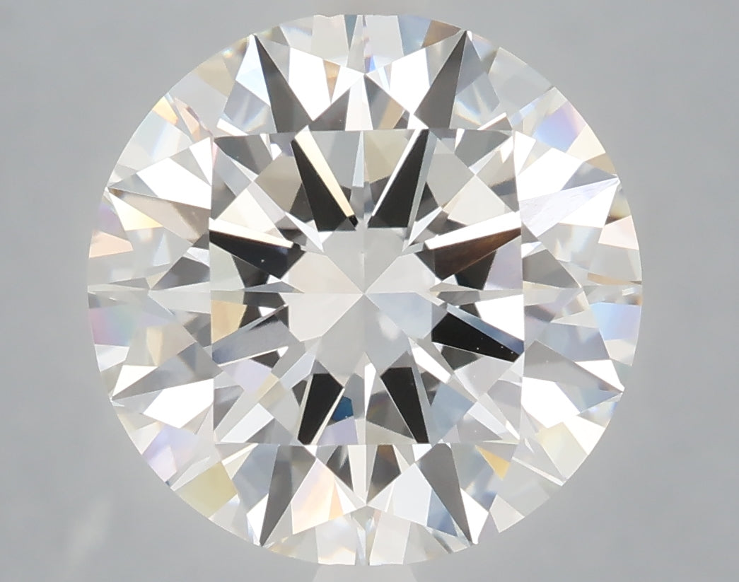 6.05 carat round lab grown diamond F color VVS2 clarity