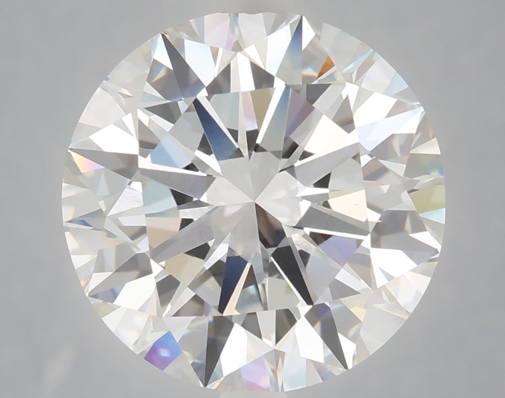 6.08 carat round lab grown diamond E color VVS2 clarity