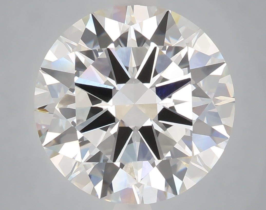 6.03 carat round lab grown diamond F color VVS2 clarity