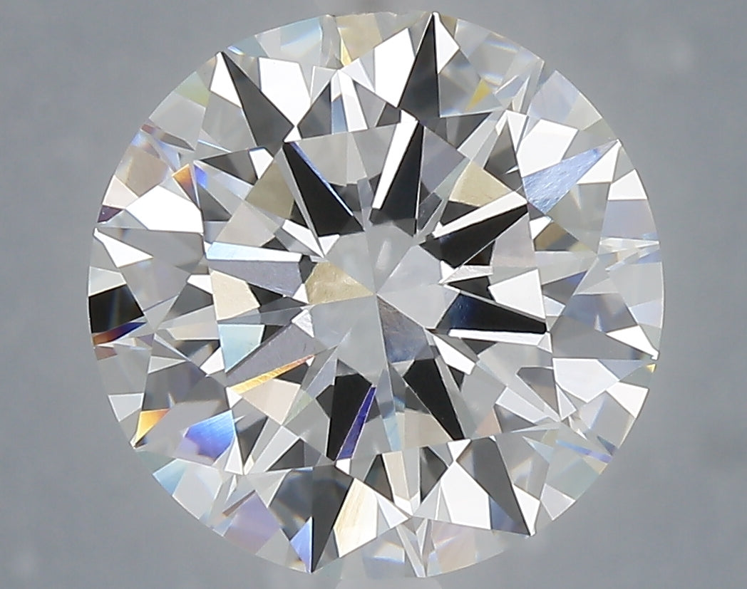 6.04 carat round lab grown diamond E color VVS2 clarity