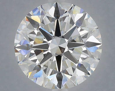 6.08 carat round lab grown diamond F color VVS2 clarity