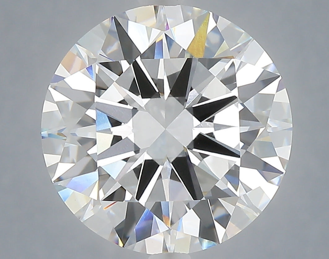 6.08 carat round lab grown diamond F color VVS2 clarity