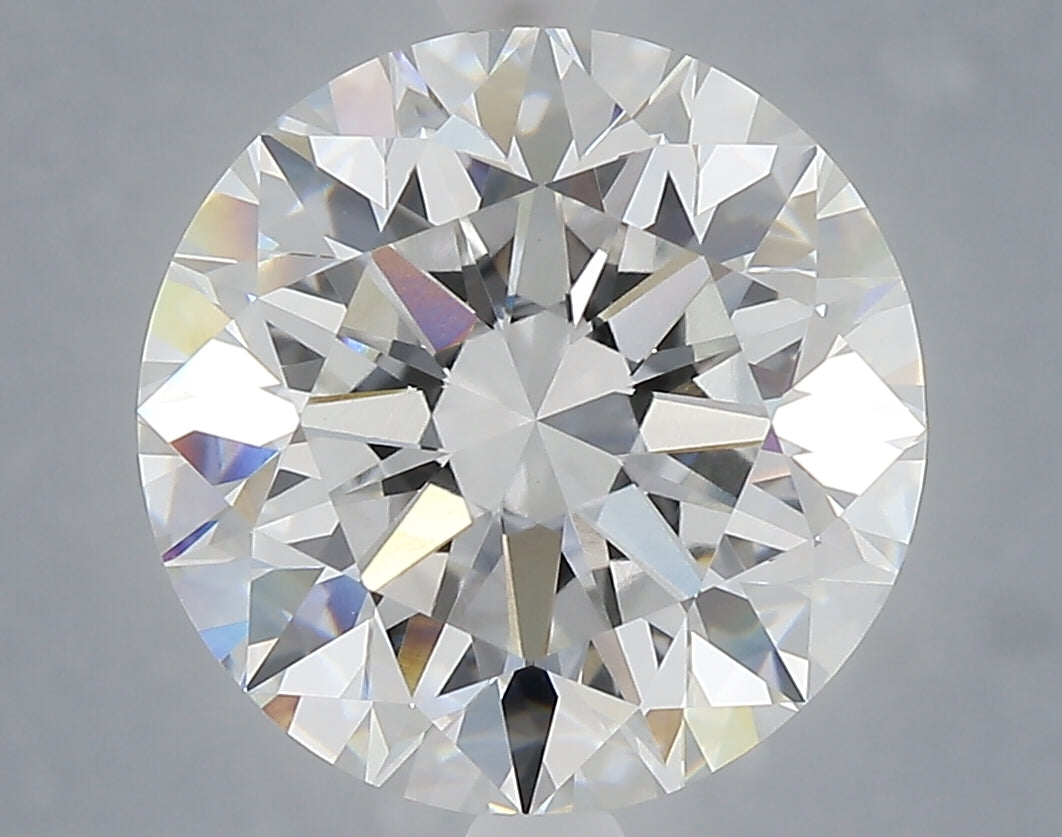 6.01 carat round lab grown diamond F color VVS2 clarity