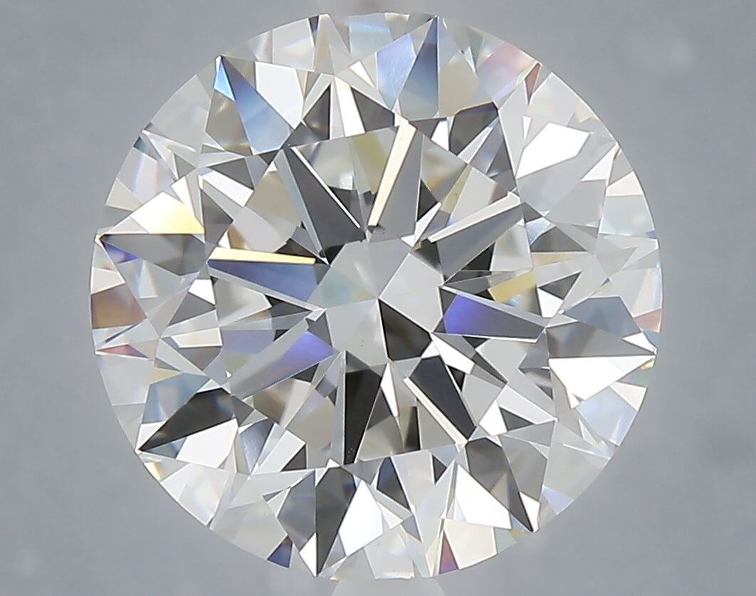 6.04 carat round lab grown diamond F color VVS2 clarity