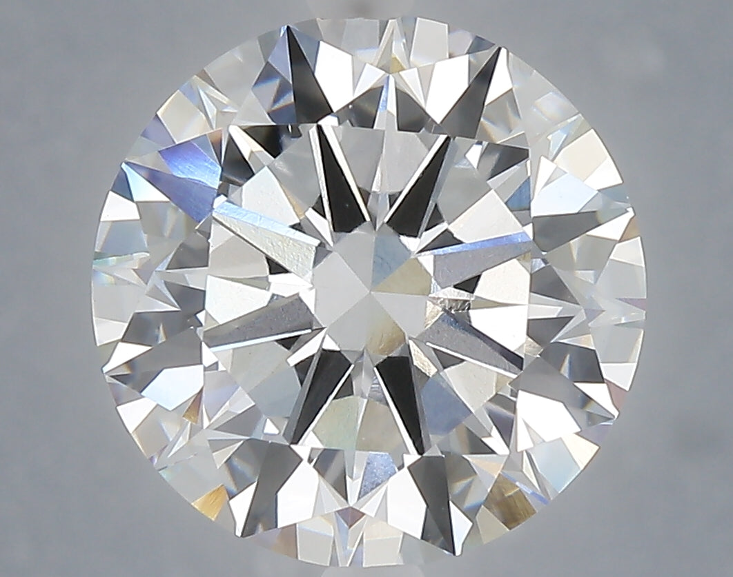 6.01 carat round lab grown diamond F color VVS2 clarity