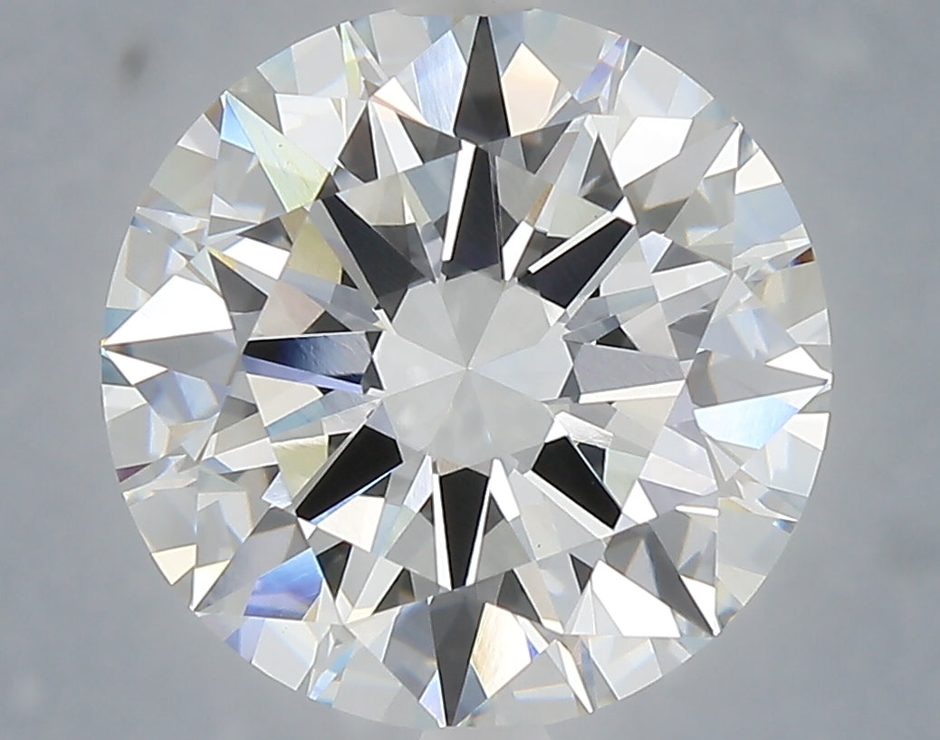 6.04 carat round lab grown diamond F color VVS2 clarity