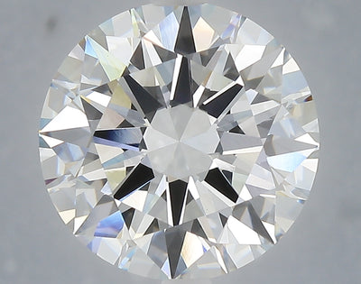 6.04 carat round lab grown diamond F color VVS2 clarity