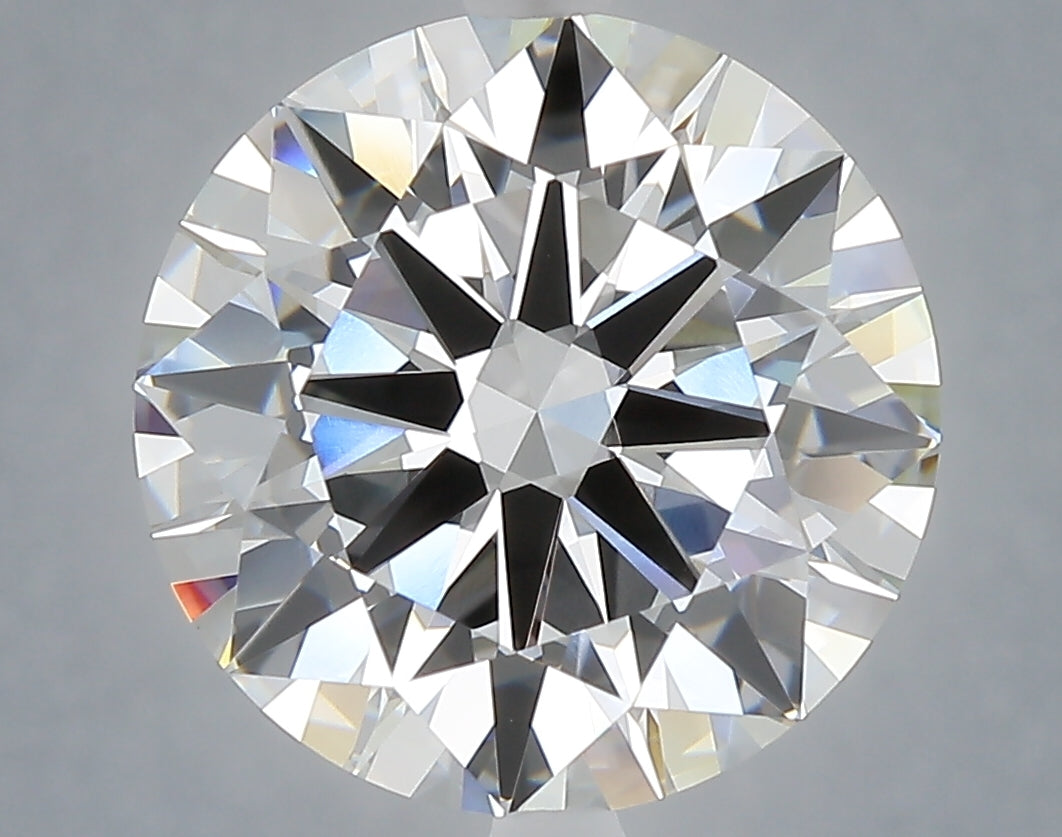 6.02 carat round lab grown diamond F color VVS2 clarity