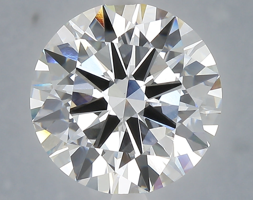 6.02 carat round lab grown diamond F color VVS2 clarity