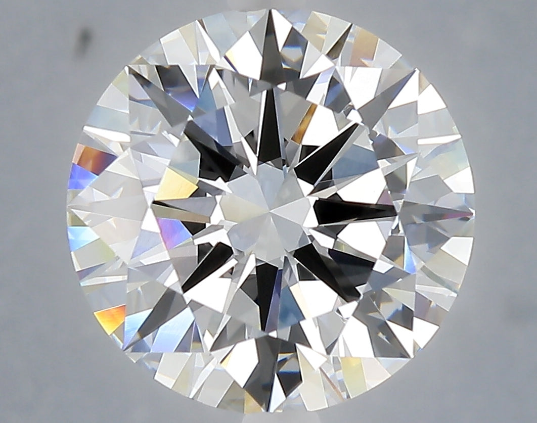 6.01 carat round lab grown diamond F color VVS2 clarity