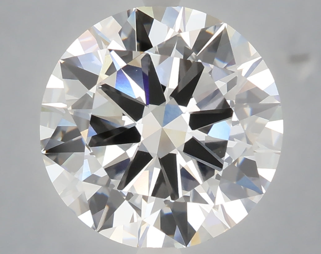 6.03 carat round lab grown diamond F color VVS2 clarity