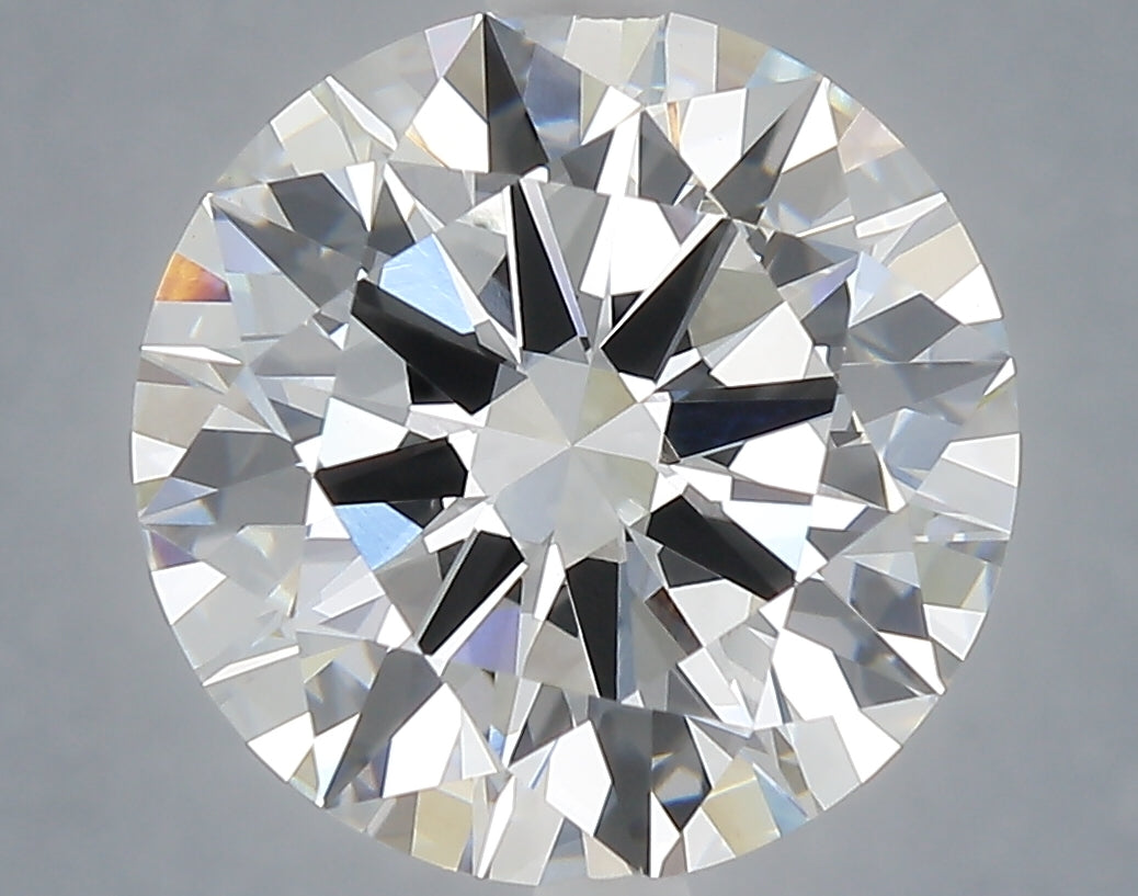 6.07 carat round lab grown diamond F color VVS2 clarity