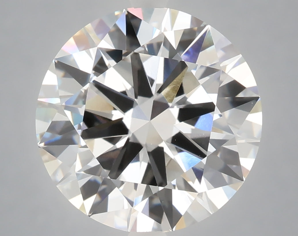 6.01 carat round lab grown diamond F color VVS2 clarity