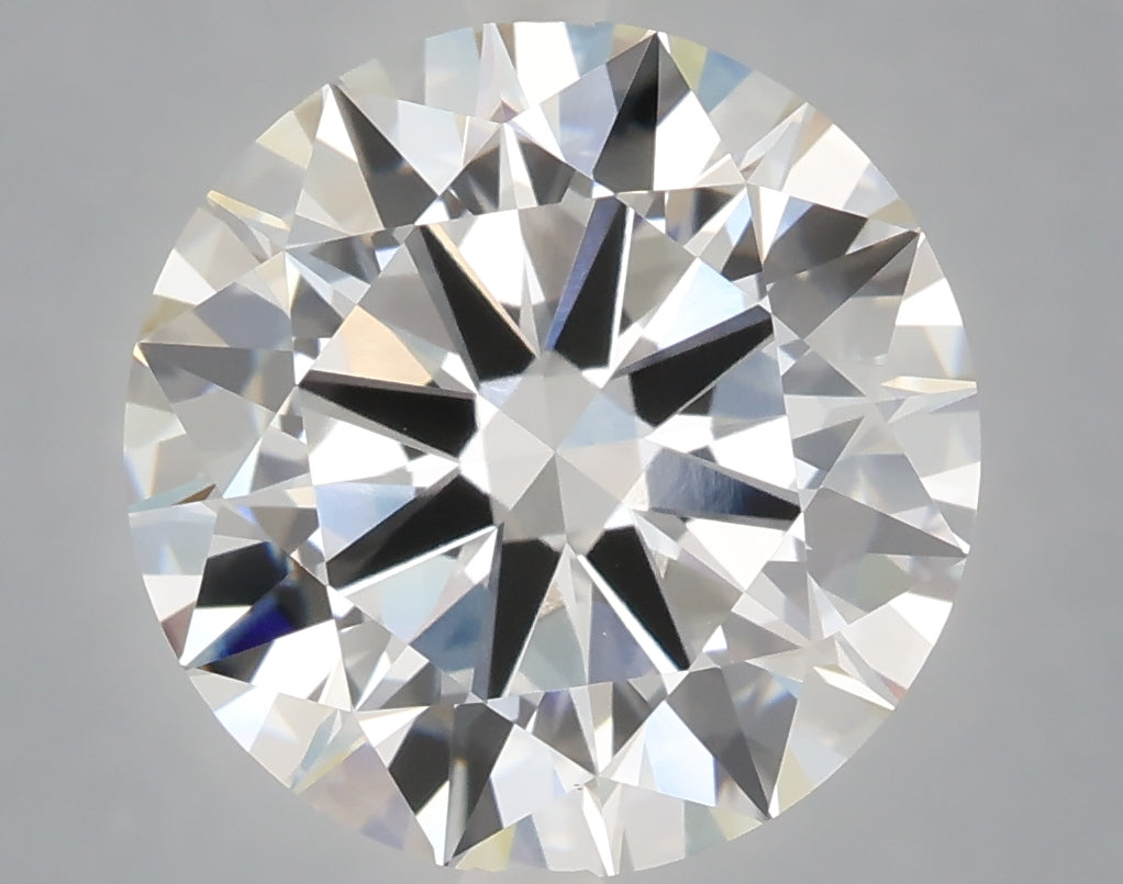 6.05 carat round lab grown diamond F color VVS2 clarity