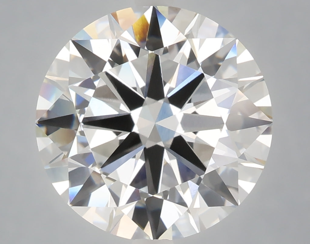 6.01 carat round lab grown diamond F color VVS2 clarity