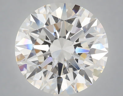 6.06 carat round lab grown diamond F color VVS2 clarity