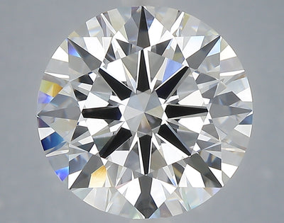 6.04 carat round lab grown diamond F color VVS2 clarity