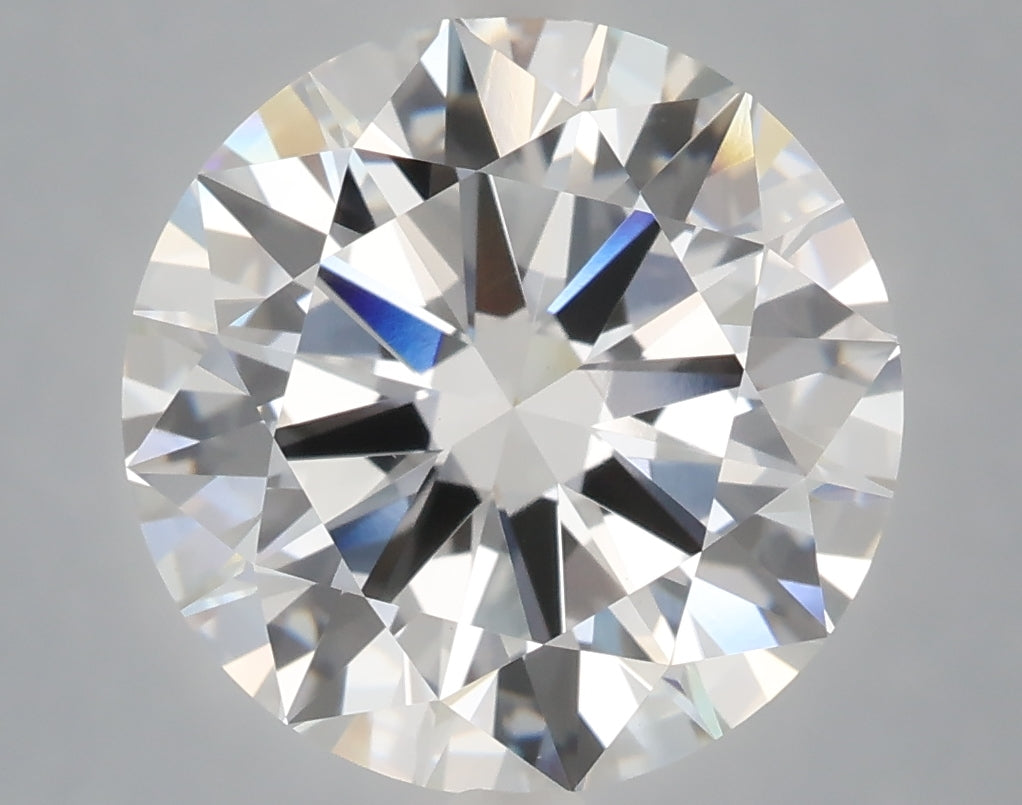 6.02 carat round lab grown diamond E color VVS2 clarity