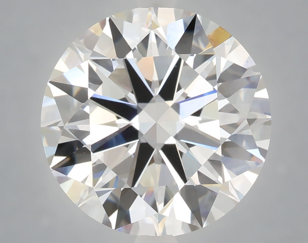 6.02 carat round lab grown diamond F color VVS2 clarity