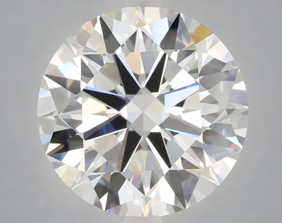 6.02 carat round lab grown diamond F color VVS2 clarity