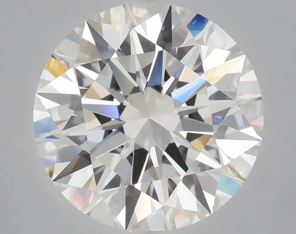 6.09 carat round lab grown diamond F color VVS2 clarity
