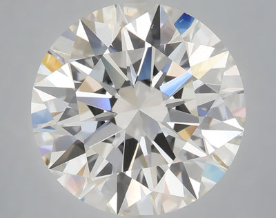 6.09 carat round lab grown diamond F color VVS2 clarity