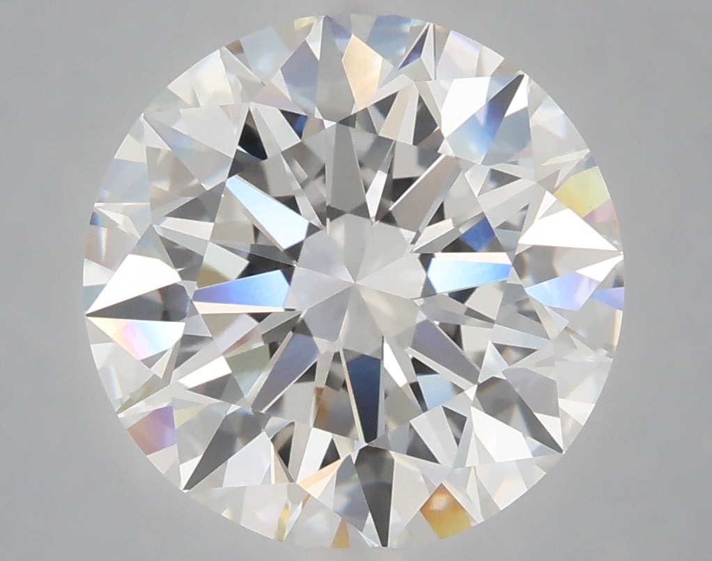 6.03 carat round lab grown diamond F color VVS2 clarity