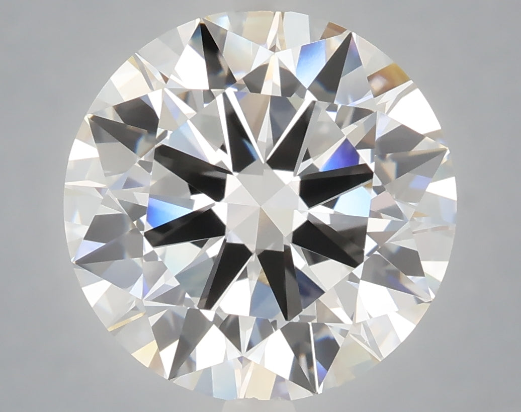 6.01 carat round lab grown diamond F color VVS2 clarity