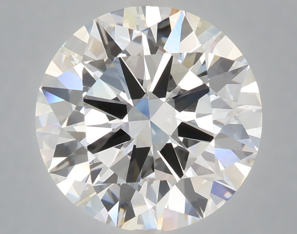 6.02 carat round lab grown diamond F color VVS2 clarity
