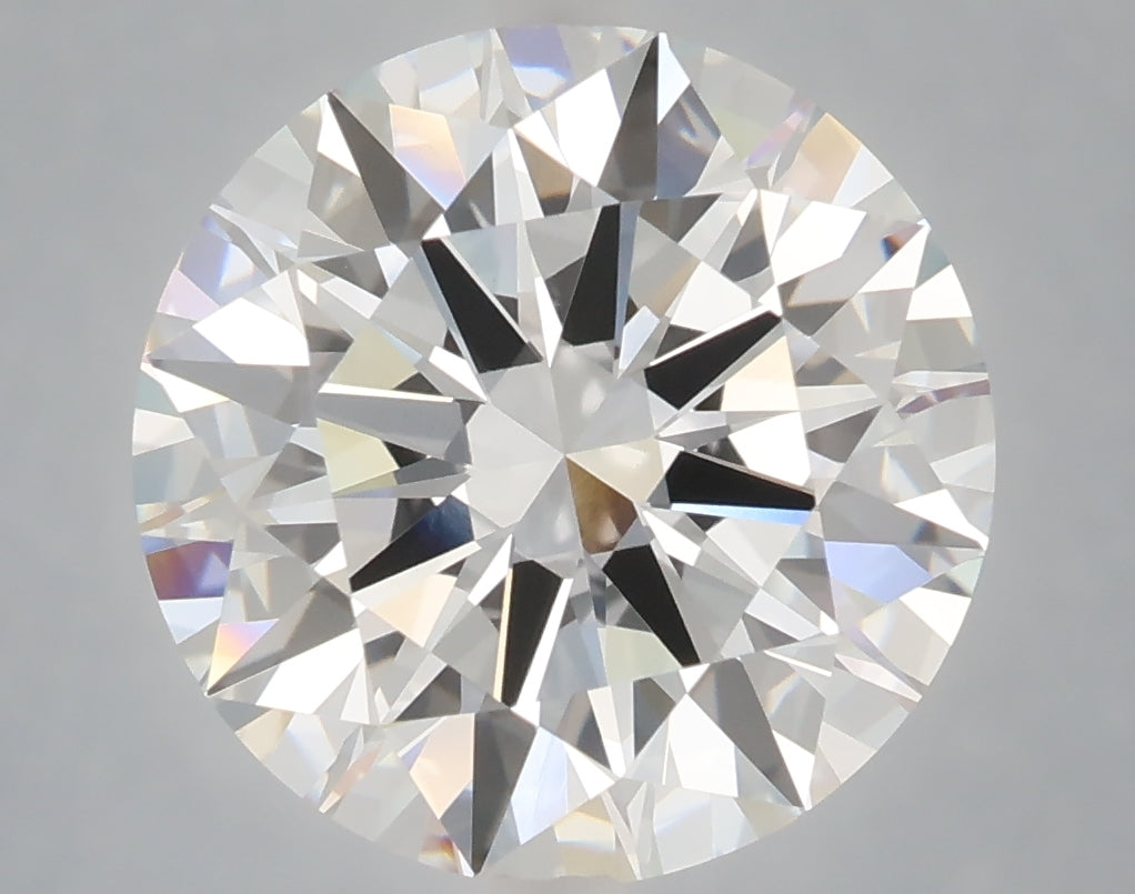 6.03 carat round lab grown diamond F color VVS2 clarity
