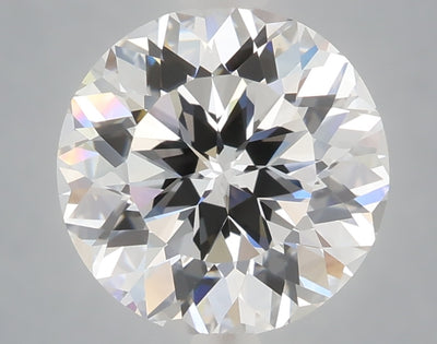 3.44 carat round lab grown diamond E color VVS2 clarity
