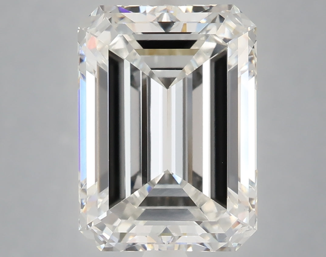 6.01 carat emerald lab grown diamond F color VS1 clarity
