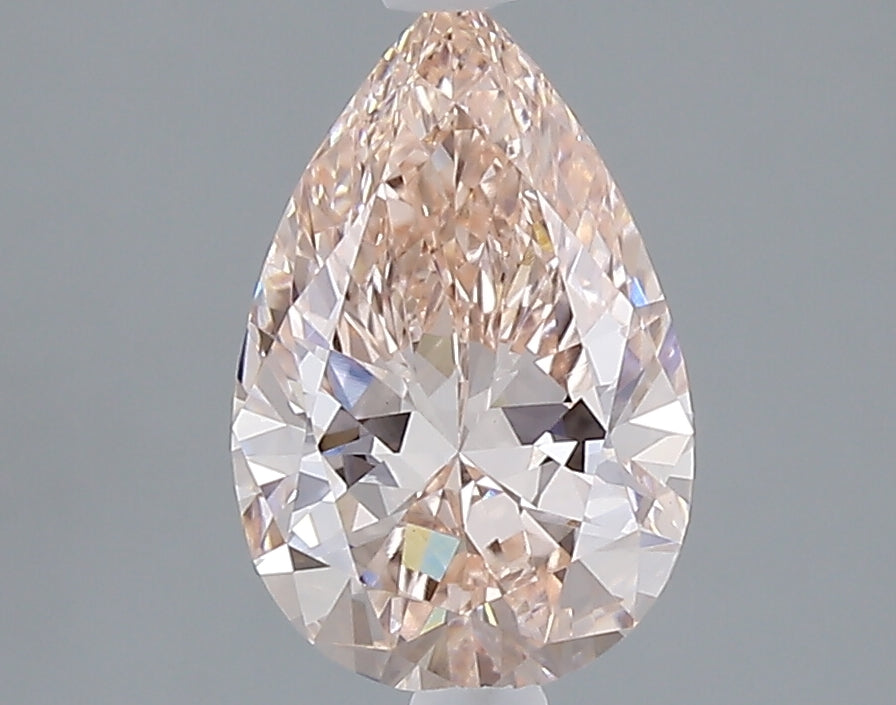 1.60 carat fancy vivid pink pear lab grown diamond VVS2 clarity