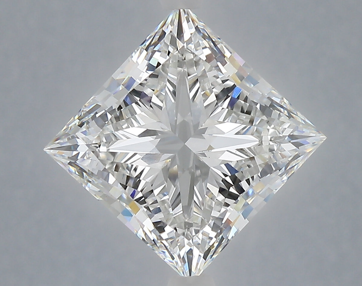 6.05 carat princess lab grown diamond F color VVS2 clarity