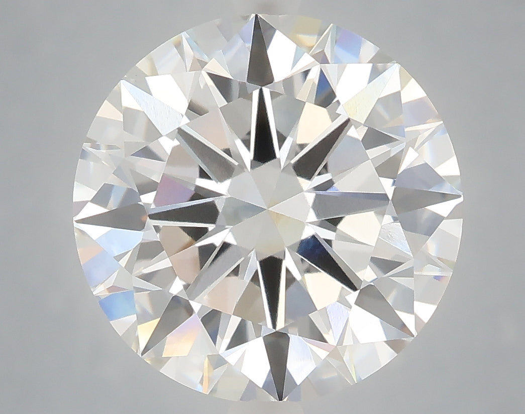 6.01 carat round lab grown diamond F color VVS2 clarity