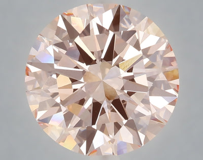 5.02 carat fancy intense pink round lab grown diamond VS1 clarity