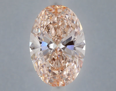5.29 carat fancy intense pink oval lab grown diamond VVS2 clarity