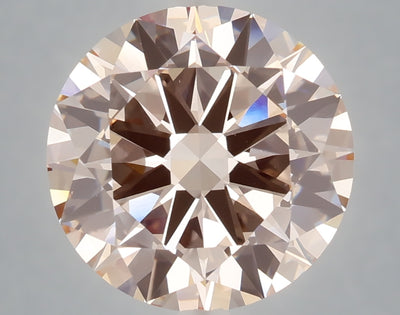 6.01 carat fancy intense pink round lab grown diamond VS1 clarity