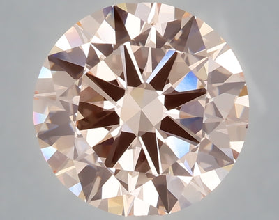 5.05 carat fancy intense pink round lab grown diamond VVS2 clarity