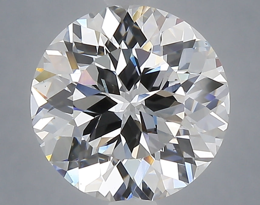 3.34 carat round lab grown diamond E color VVS2 clarity
