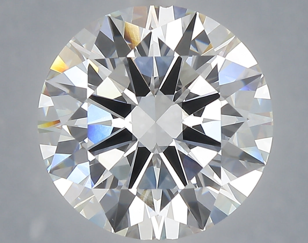 6.04 carat round lab grown diamond F color VVS2 clarity