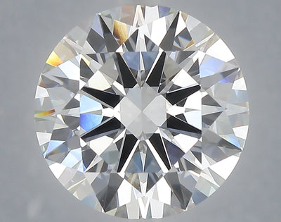 6.04 carat round lab grown diamond F color VVS2 clarity