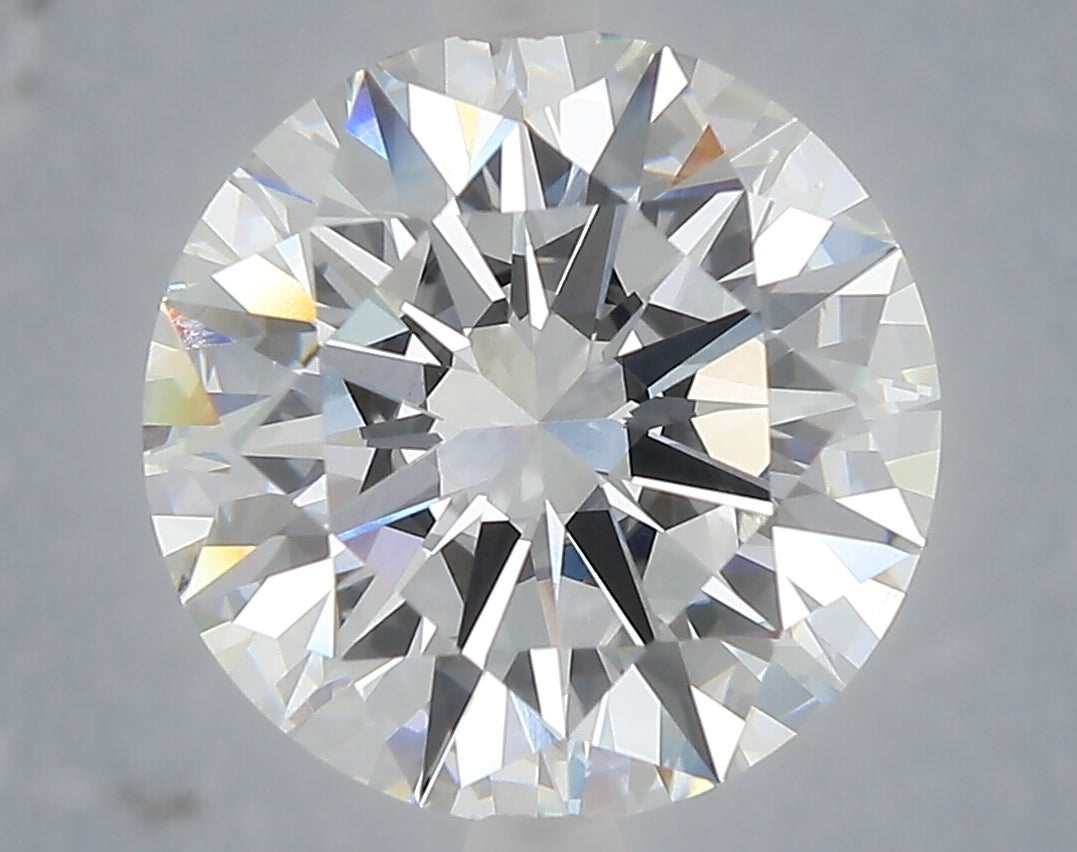 6.06 carat round lab grown diamond F color VVS2 clarity