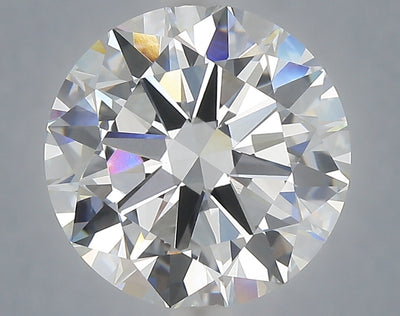 6.01 carat round lab grown diamond F color VVS2 clarity