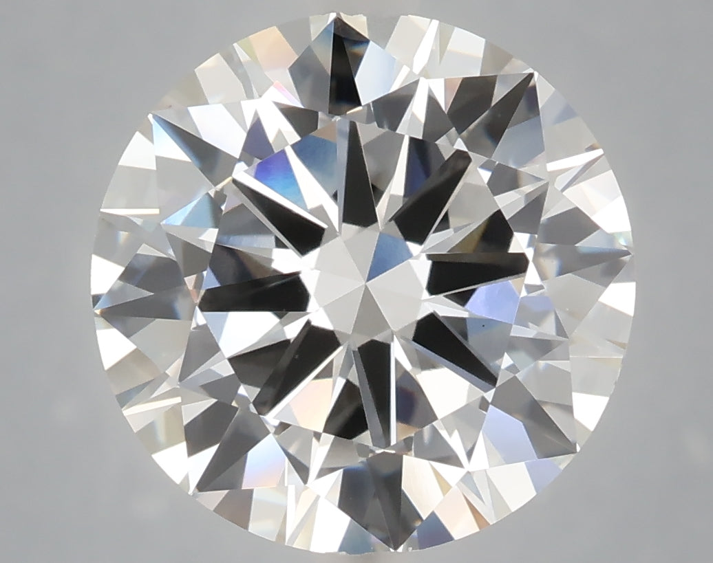6.08 carat round lab grown diamond F color VVS2 clarity